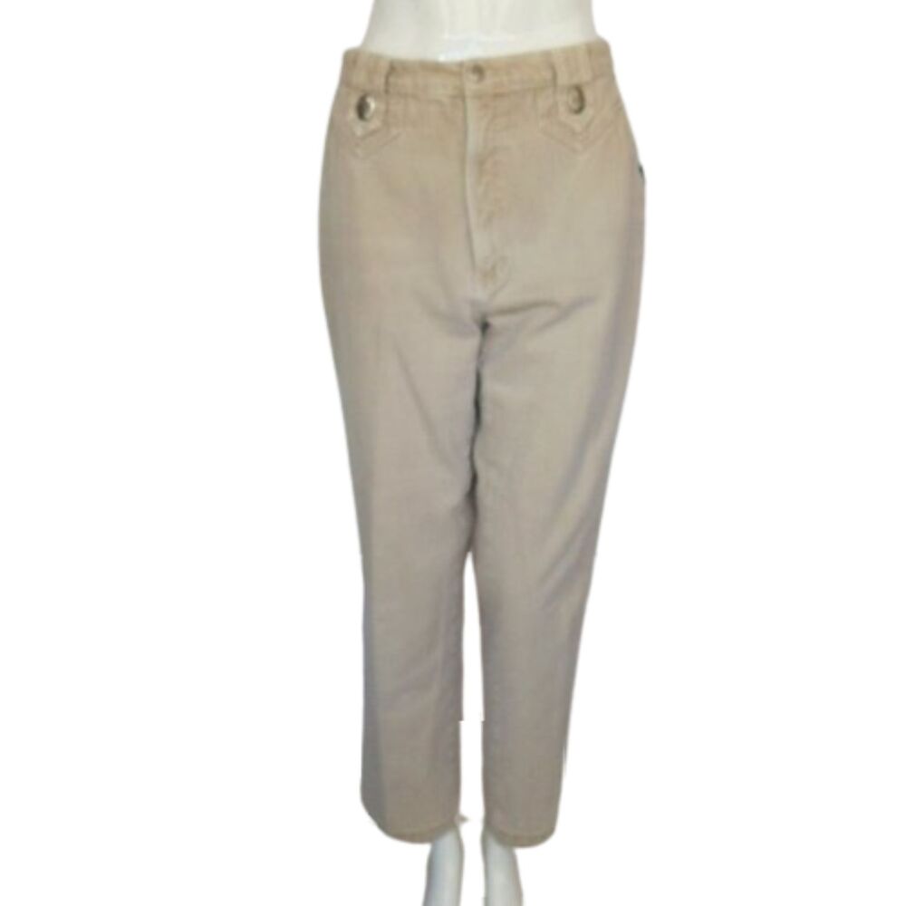 ROCKIES Jeans, 31" Waist, Faded Khaki, Conchos, Inserts, Zipper fly, Pockets